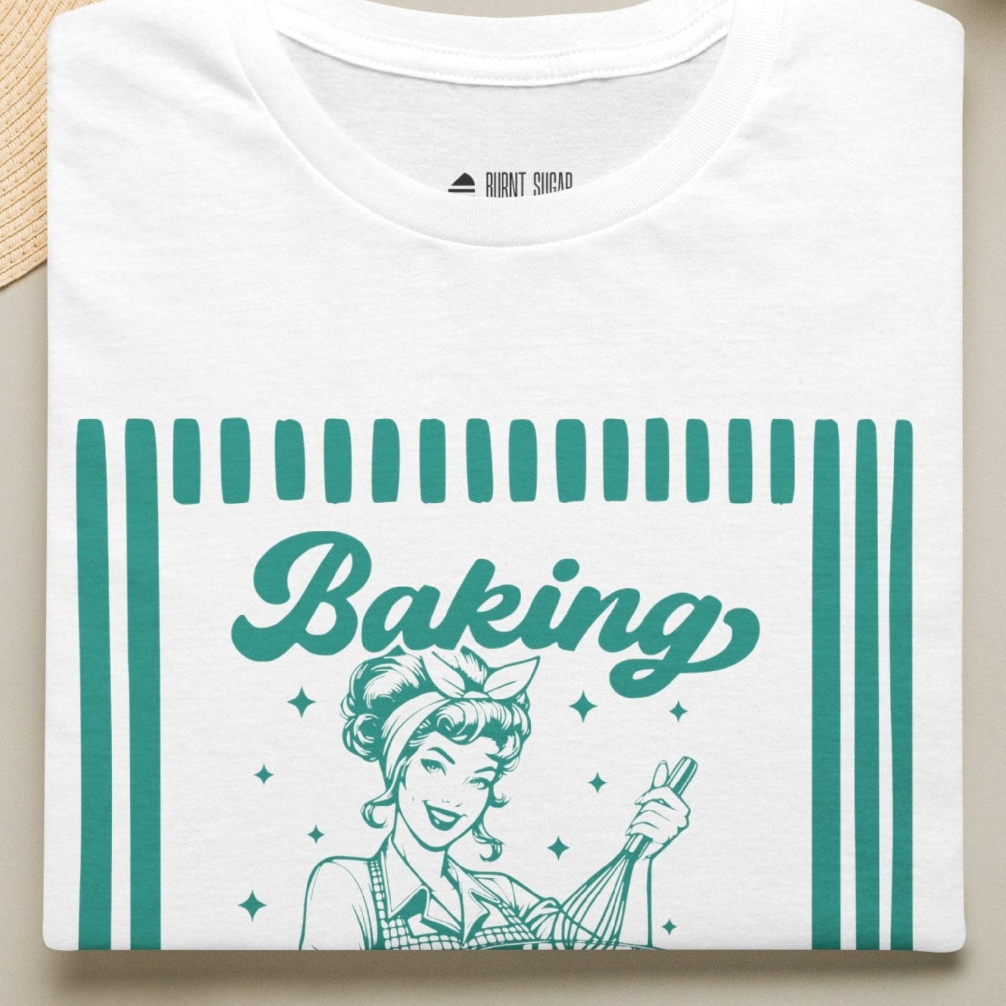 Baking Because Murder Teal Stripes