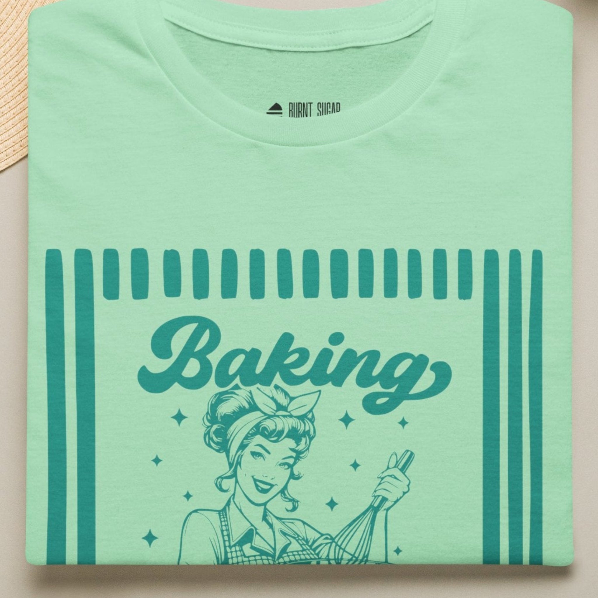 Baking Because Murder Teal Stripes