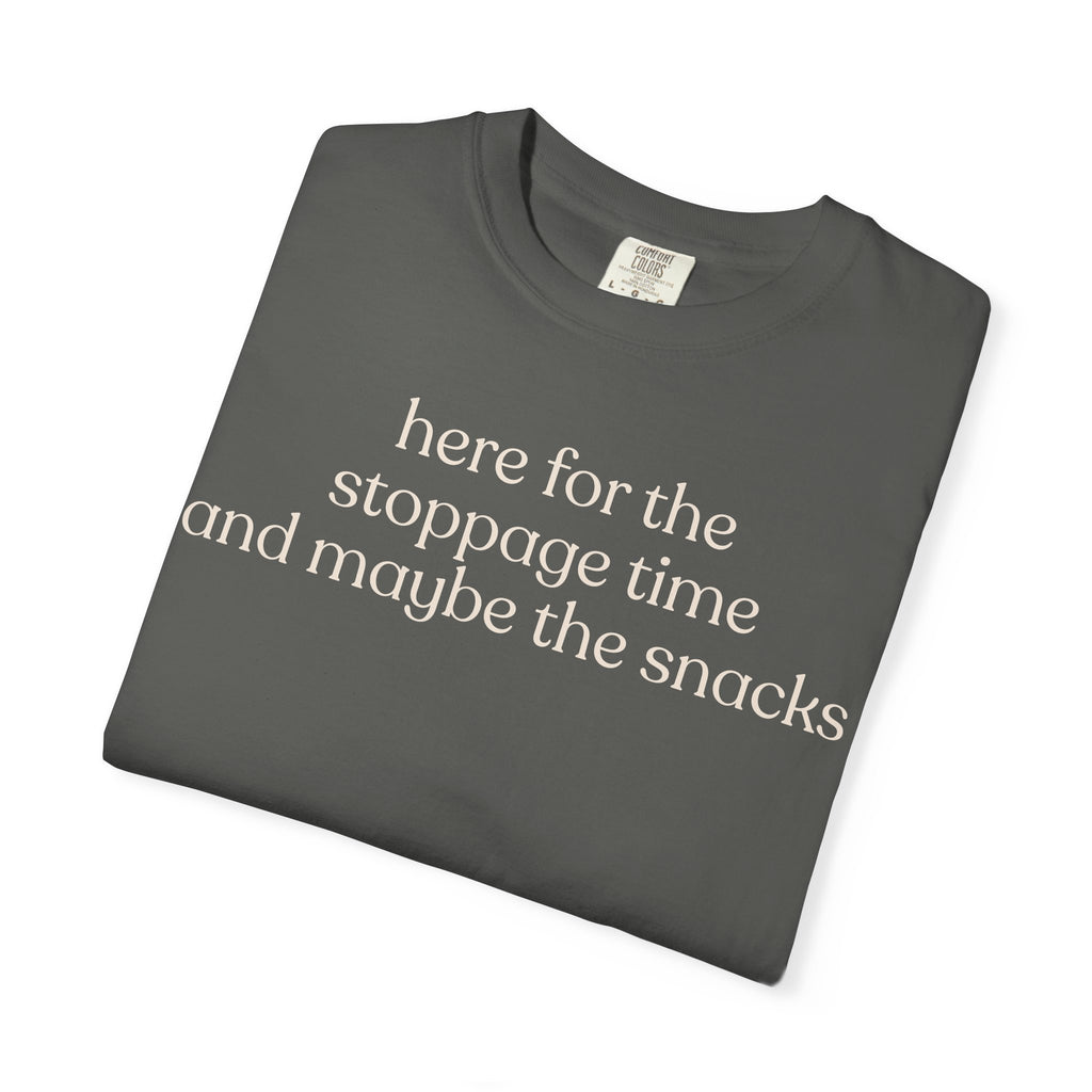 here for the snacks and the stoppage time CC1717 T-shirt