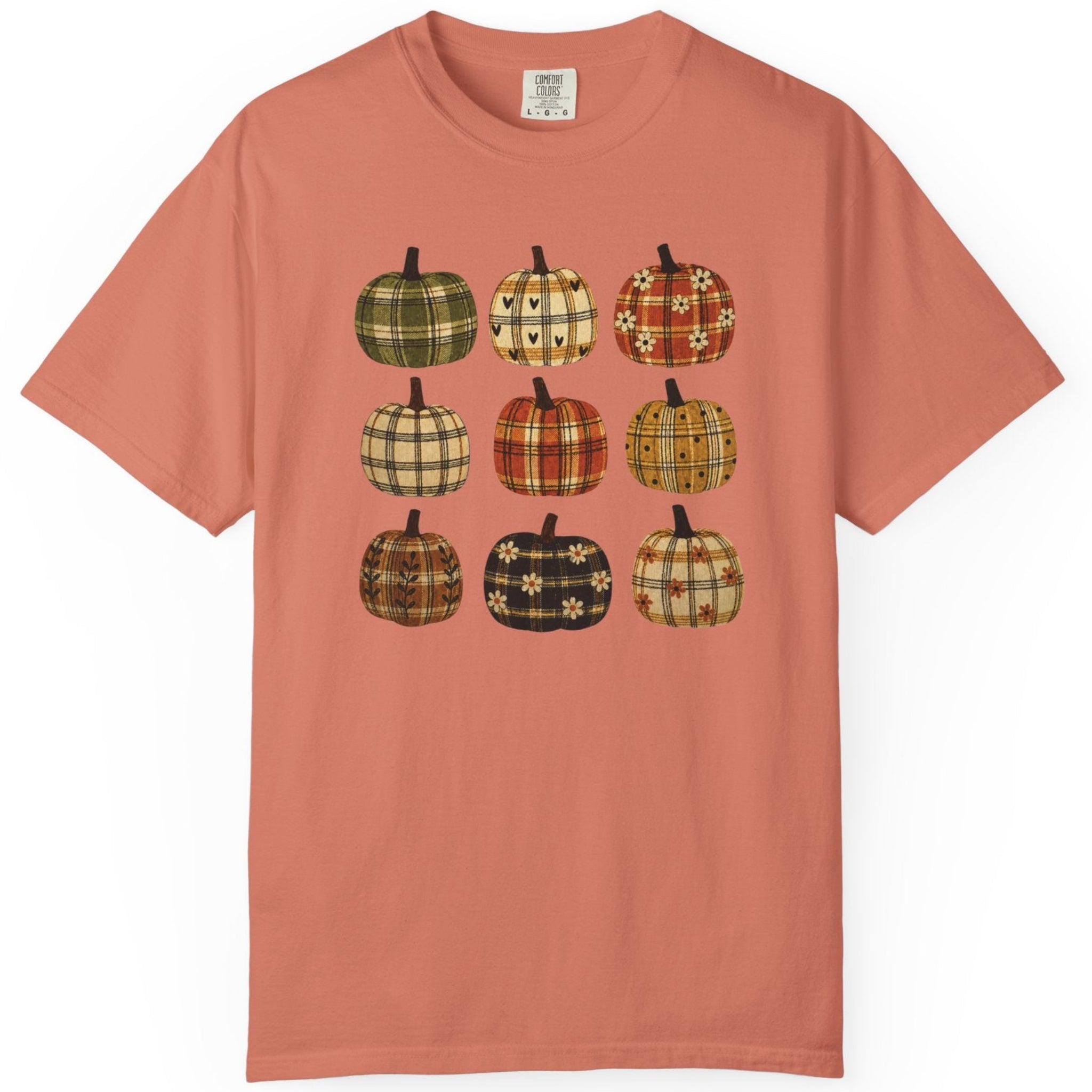 plaid pumpkins T-shirt
