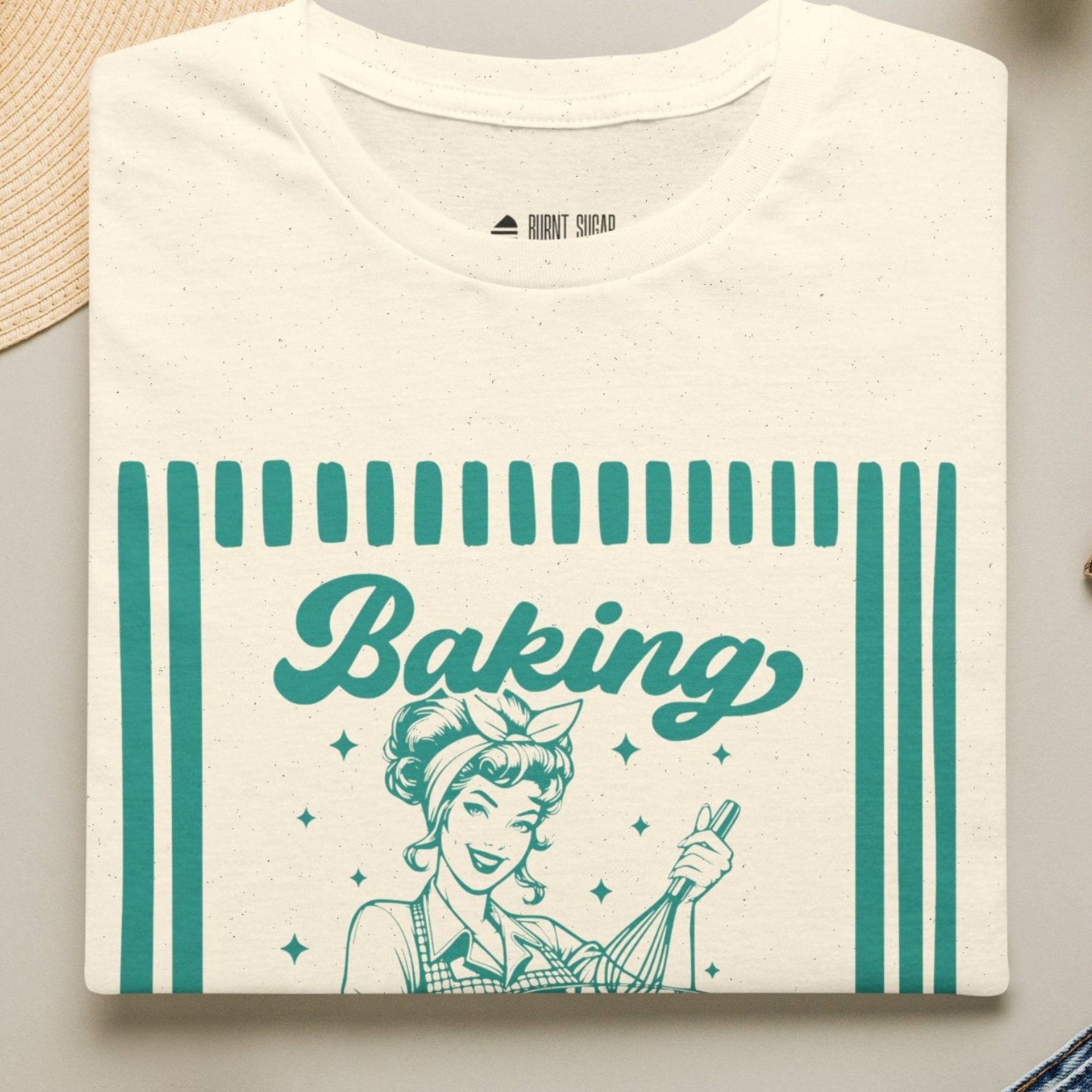 Baking Because Murder Teal Stripes