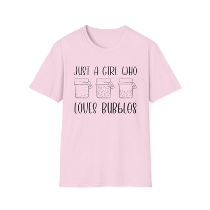 Just a Girl Bubbles T-Shirt,