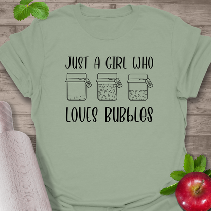 Just a Girl Bubbles T-Shirt,