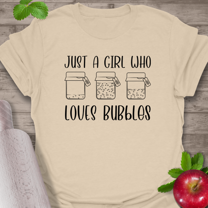 Just a Girl Bubbles T-Shirt,