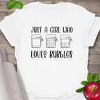 Just a Girl Bubbles T-Shirt,