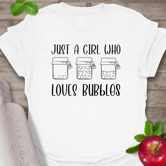 Just a Girl Bubbles T-Shirt,