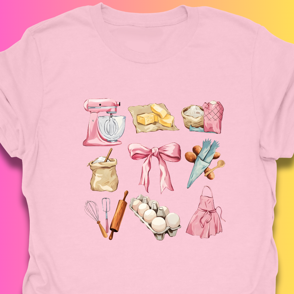 Baking Ingredient Grid T-Shirt