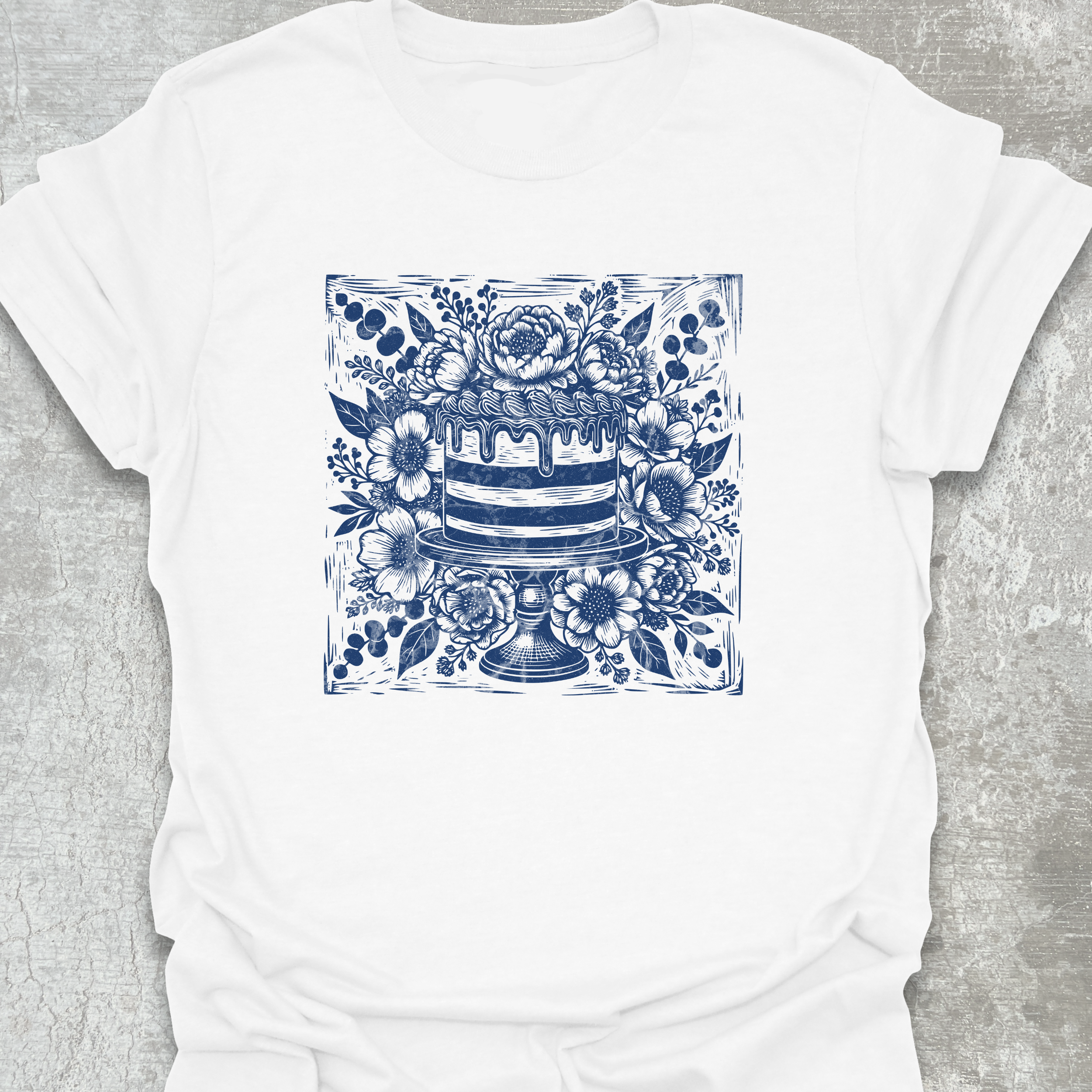 Cake Linocut Poppy T-Shirt