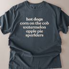 America 250 Cookout Menu Tee CC1717T-shirt