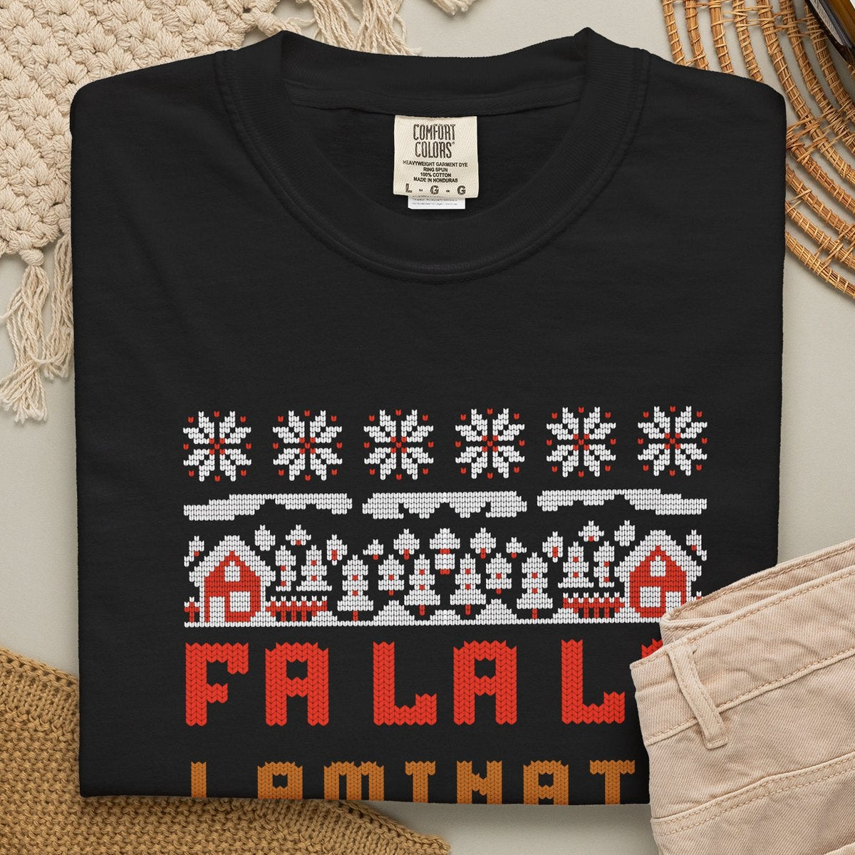 Fa la la laminate T-shirt