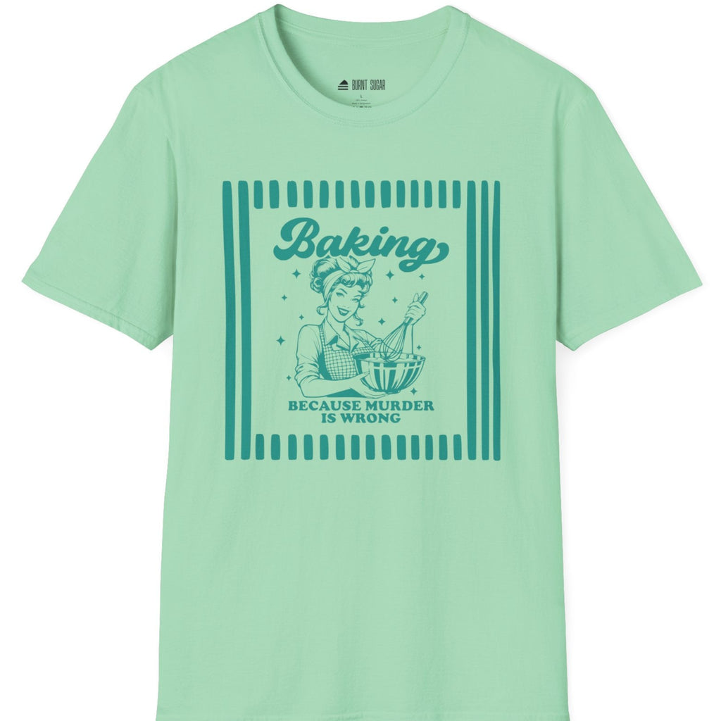 Baking Because Murder Teal Stripes
