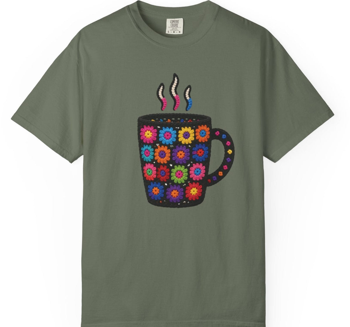 Faux Crochet Coffee T-shirt