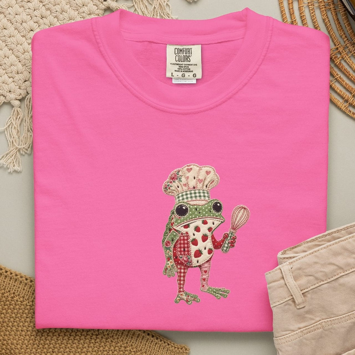 Faux patch frog T-shirt