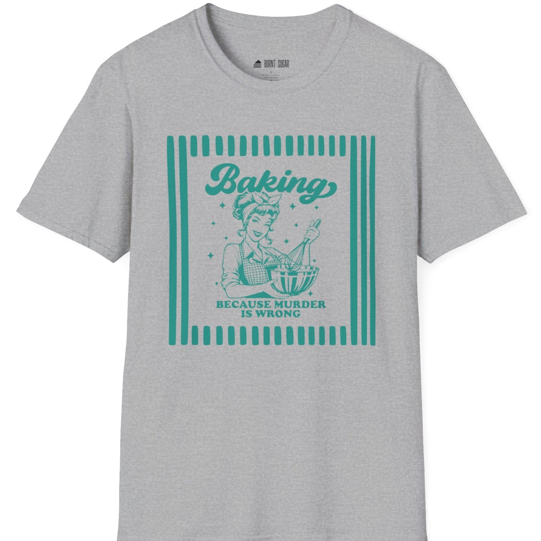 Baking Because Murder Teal Stripes